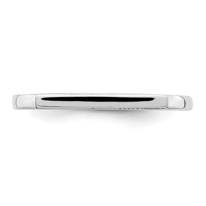 Sterlingsilber Rhodiniert Poliert Stab Ring