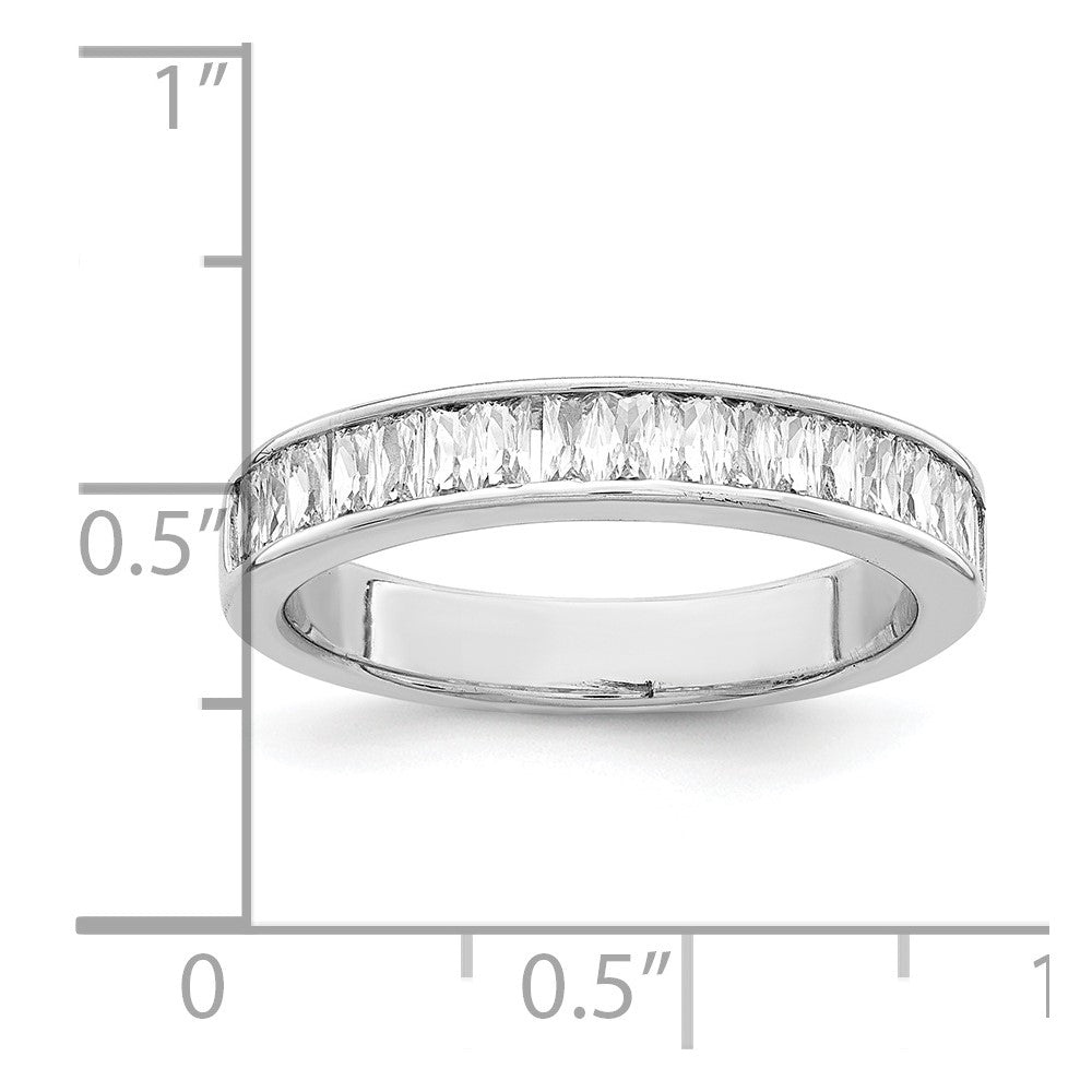 Sterlingsilber Rhodiniert Zirkonia Ring
