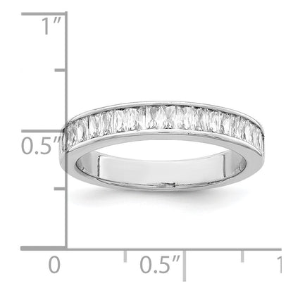 Sterlingsilber Rhodiniert Zirkonia Ring