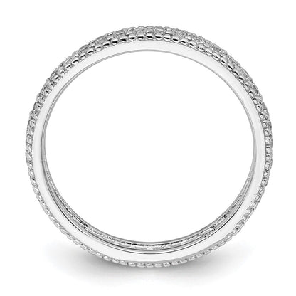 Sterlingsilber Rhodiniert Zirkonia Ring