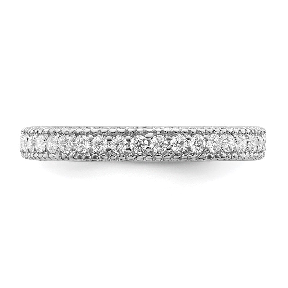 Sterlingsilber Rhodiniert Zirkonia Ring