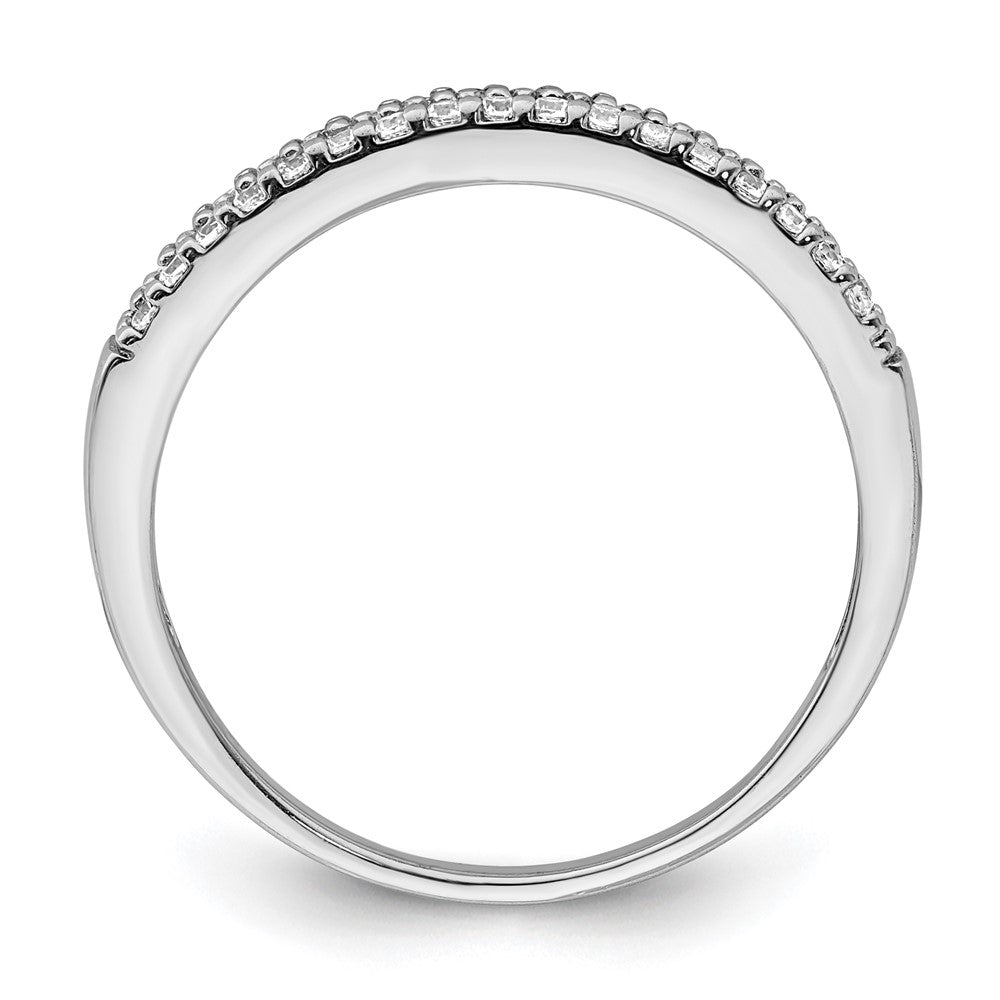 Sterlingsilber Rhodiniert Zirkonia Ring