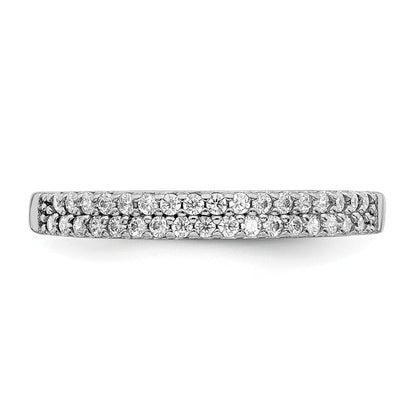 Sterlingsilber Rhodiniert Zirkonia Ring