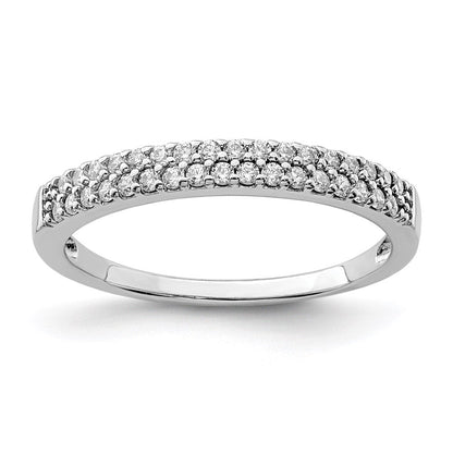 Sterlingsilber Rhodiniert Zirkonia Ring
