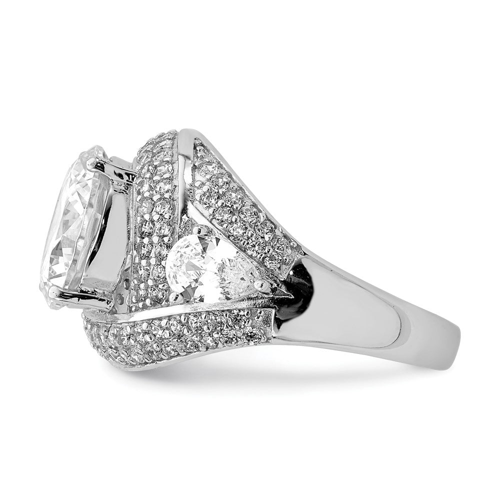 Sterlingsilber Rhodiniert Zirkonia Ring