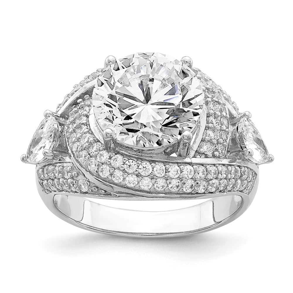 Sterlingsilber Rhodiniert Zirkonia Ring