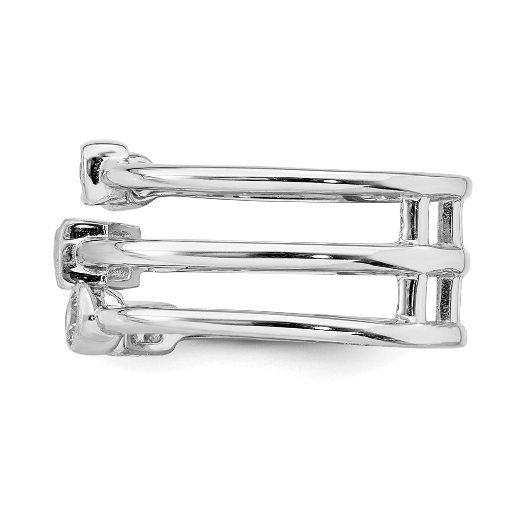 Sterlingsilber Rhodiniert Zirkonia Ring (size 6 Nur)