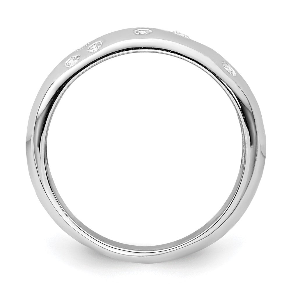 Sterlingsilber Rhodiniert Zirkonia Ring