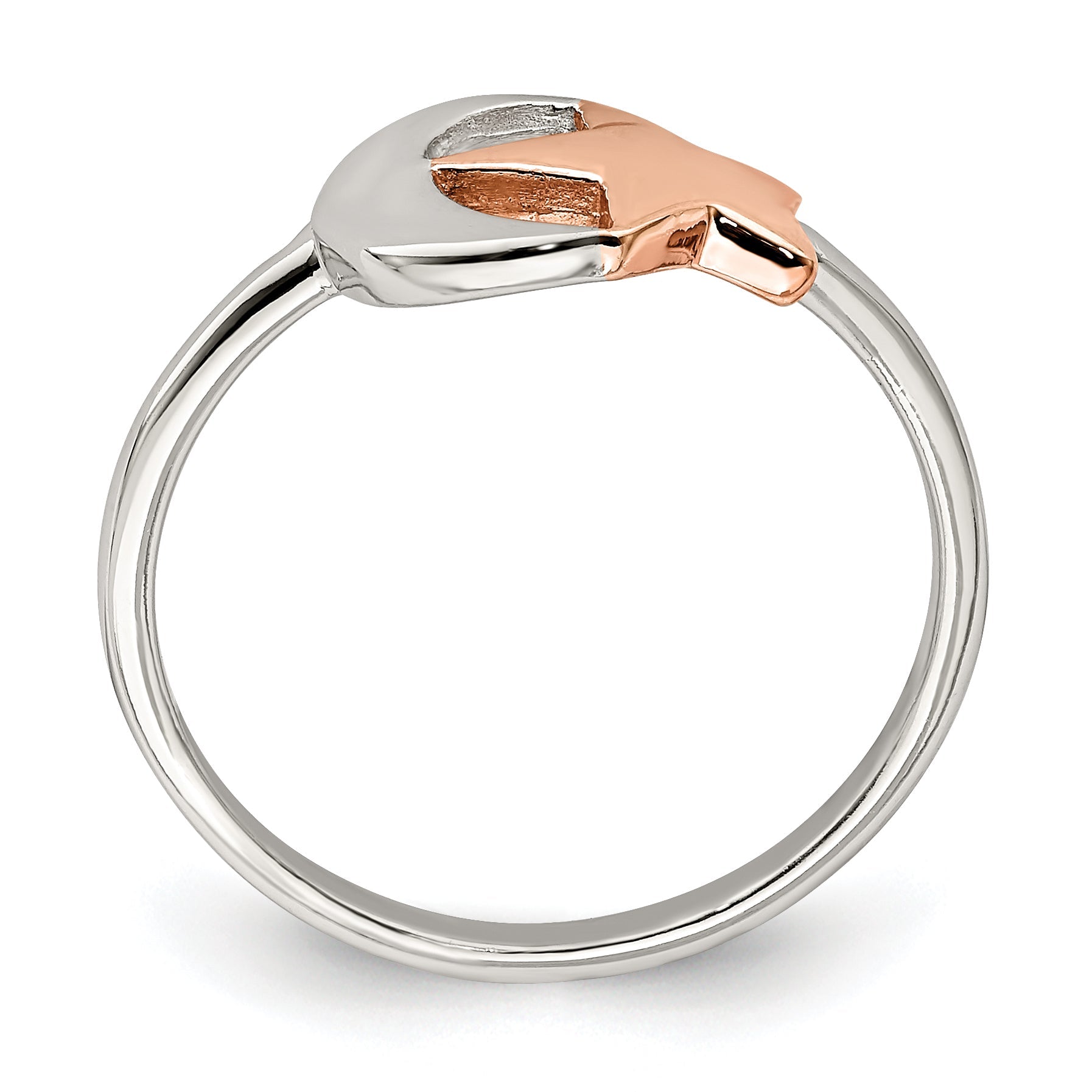 Sterlingsilber Roséfarben Mond & Stern Ring