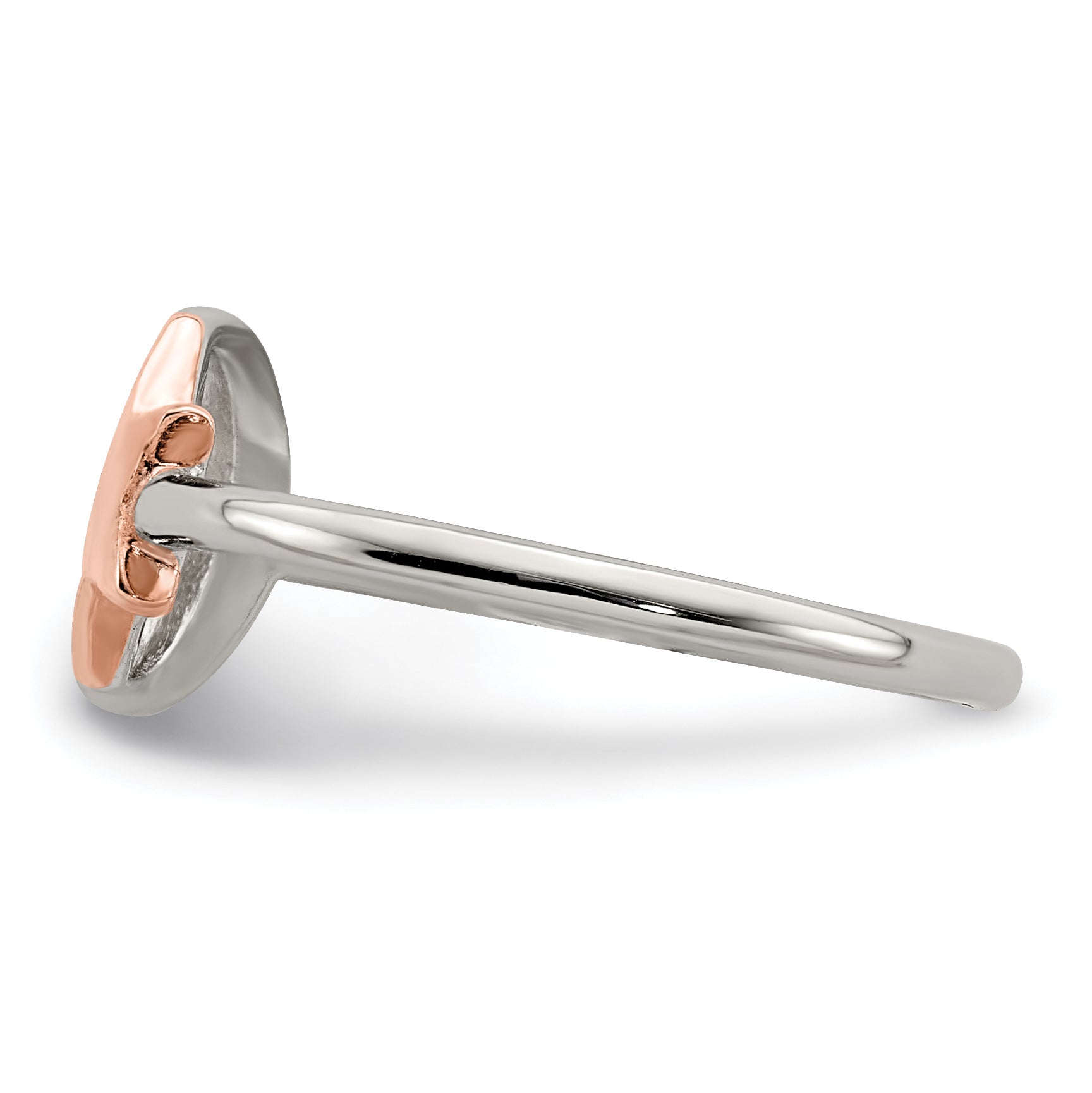 Sterlingsilber Roséfarben Mond & Stern Ring