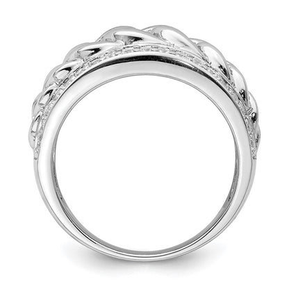 Sterlingsilber Rhodiniert Zirkonia Ring (size 6 Nur)