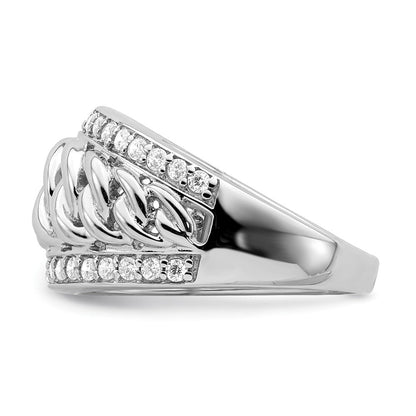 Sterlingsilber Rhodiniert Zirkonia Ring (size 6 Nur)