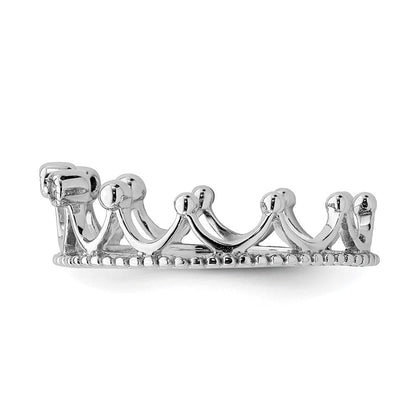 Sterlingsilber Rhodiniert Zirkonia Krone Ring