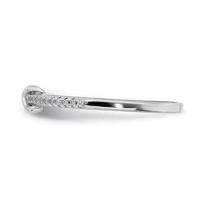 Sterlingsilber Rhodiniert Zirkonia Unendlichkeit Ring