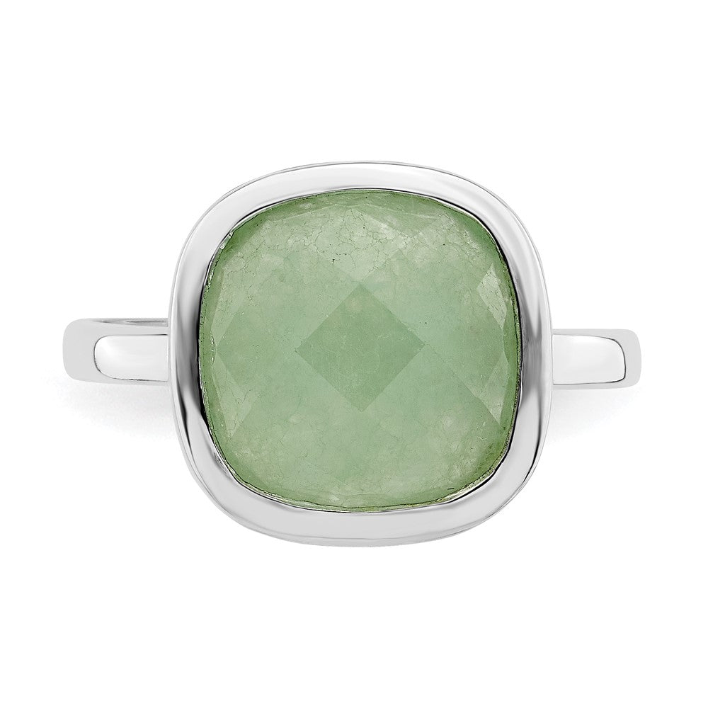 Sterlingsilber Rhodiniert Grün Zirkonia Ring