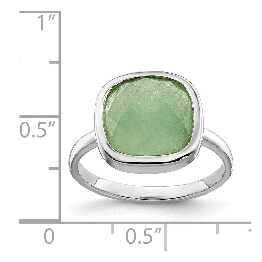 Sterlingsilber Rhodiniert Grün Zirkonia Ring