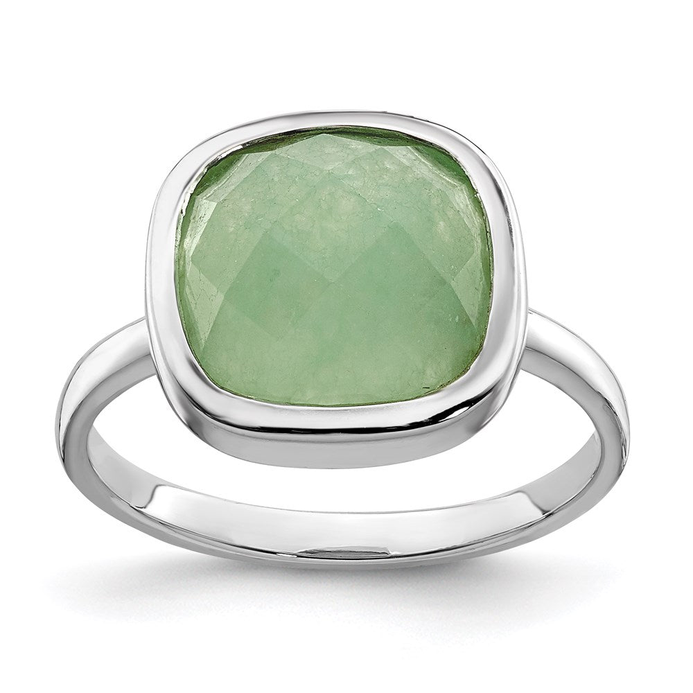 Sterlingsilber Rhodiniert Grün Zirkonia Ring