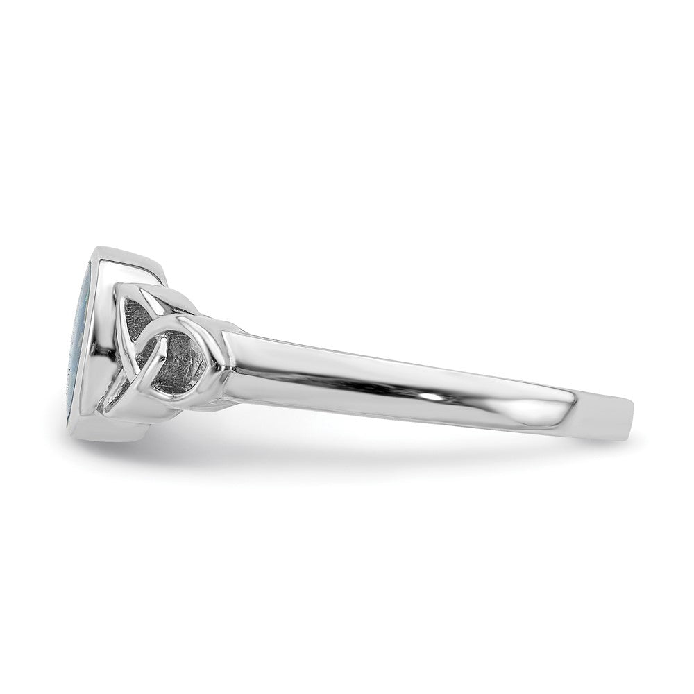 Sterlingsilber Rhodiniert Im Labor Erzeugt Opal Ring