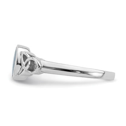 Sterlingsilber Rhodiniert Im Labor Erzeugt Opal Ring