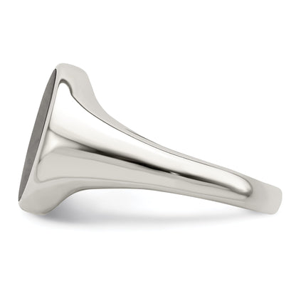 Sterlingsilber Onyx Einlage Ring