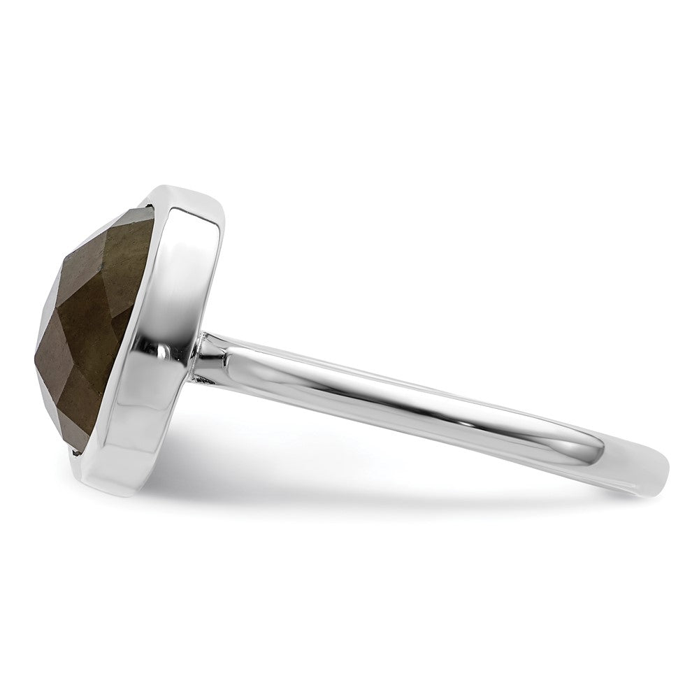 Sterlingsilber Rhodiniert Braun Zirkonia Ring