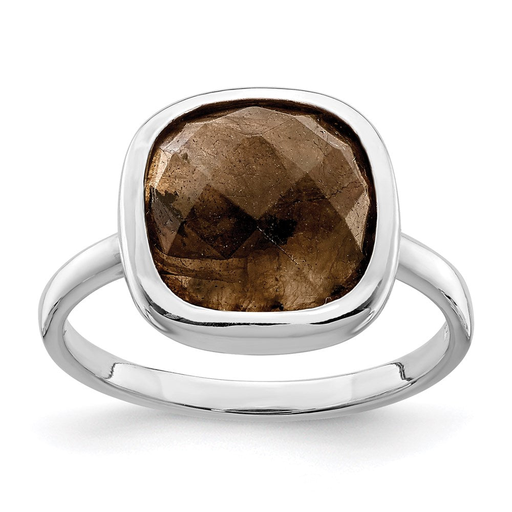 Sterlingsilber Rhodiniert Braun Zirkonia Ring