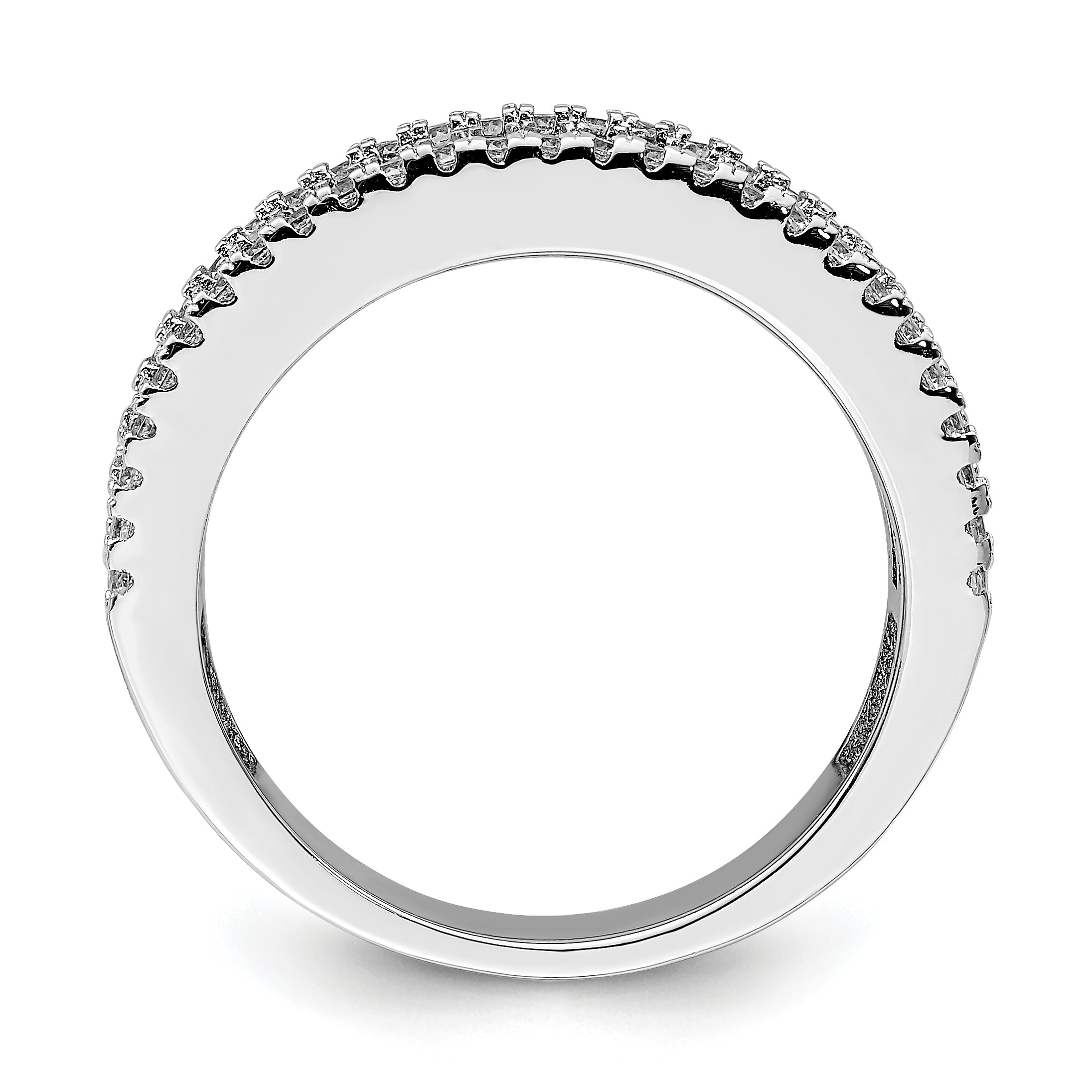 Sterlingsilber Rhodiniert Synthetisch Blau Spinell & Zirkonia Ring