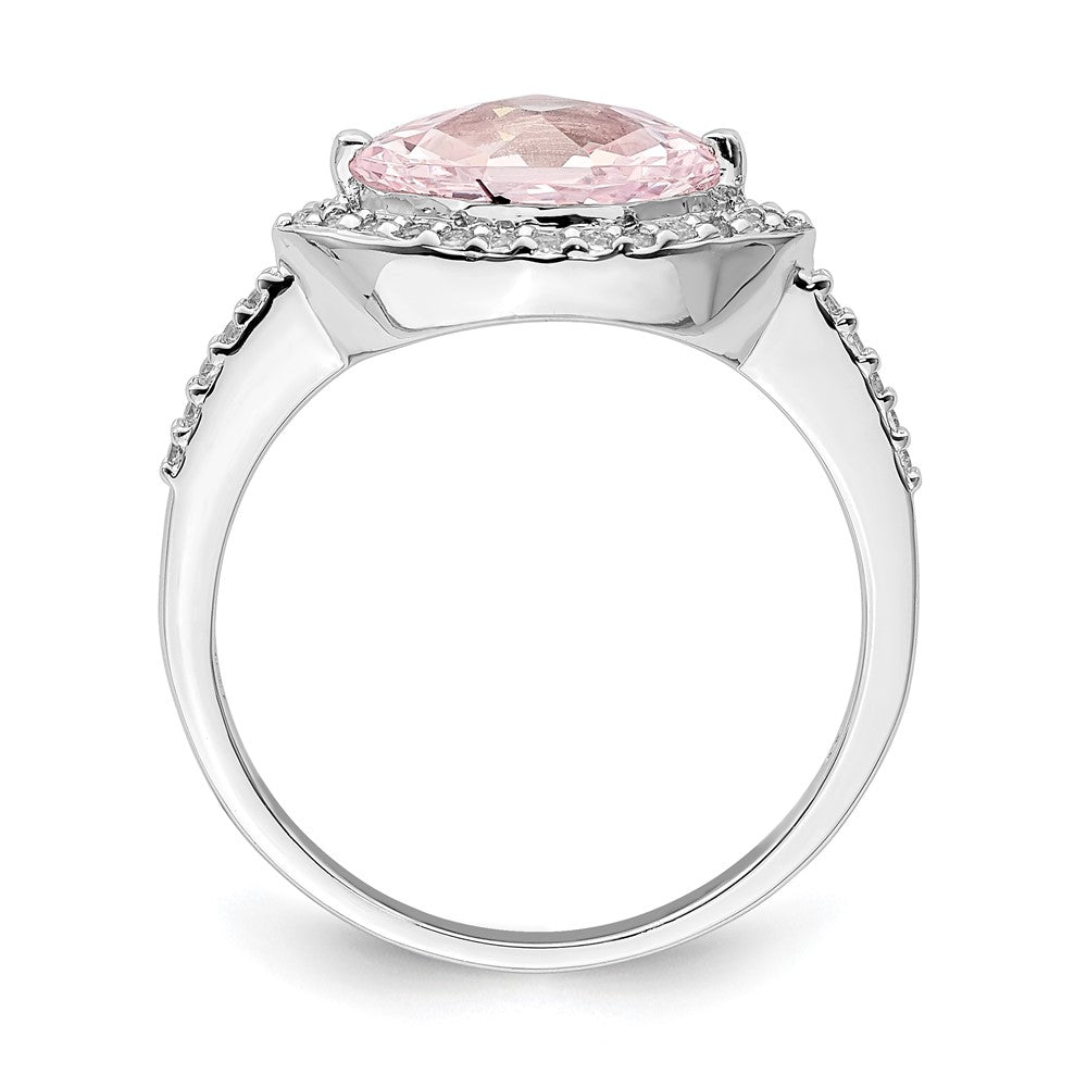 Sterlingsilber Rhodiniert 10x5 Rosa Marquise Zirkonia Ring