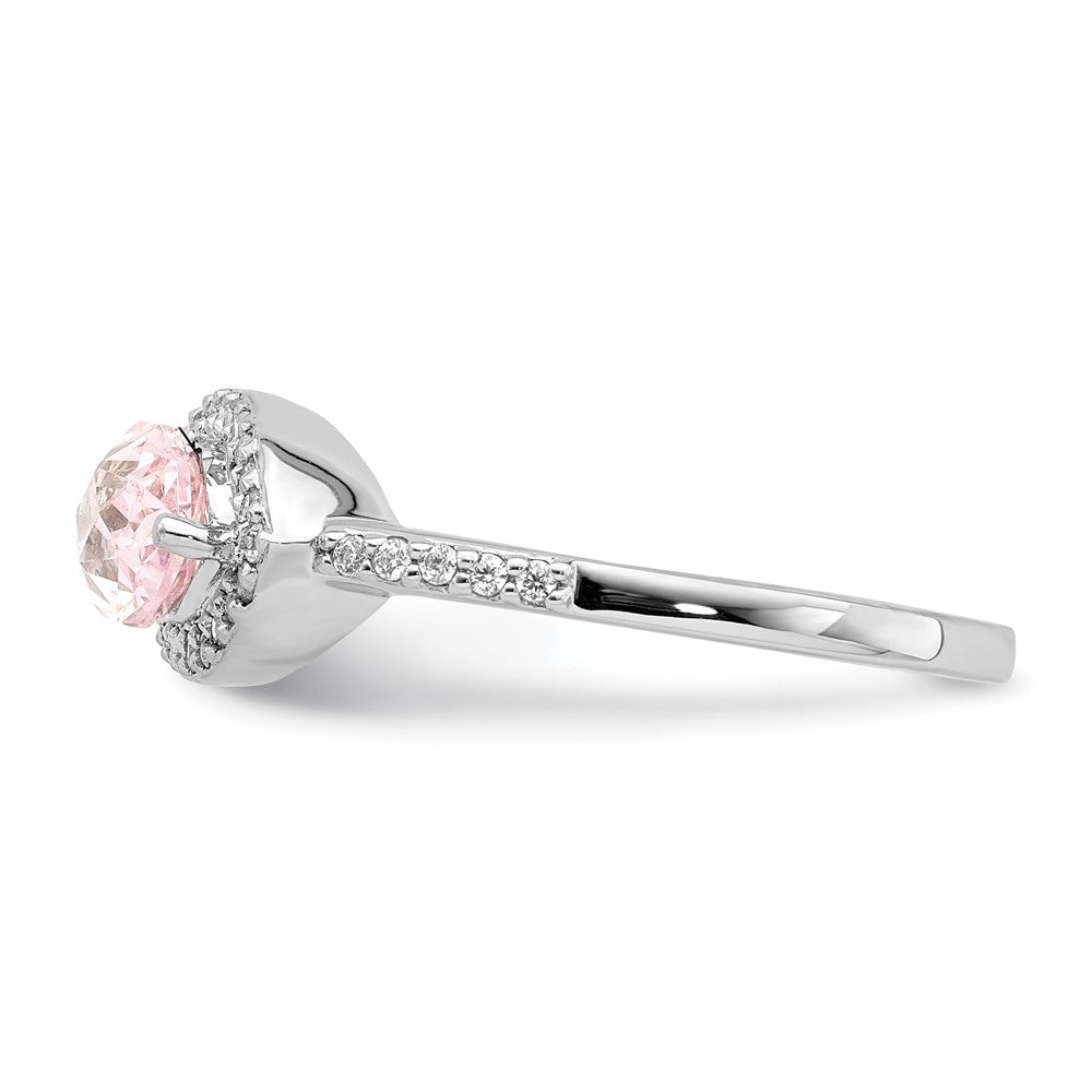 Sterlingsilber Rhodiniert 10x5 Rosa Marquise Zirkonia Ring