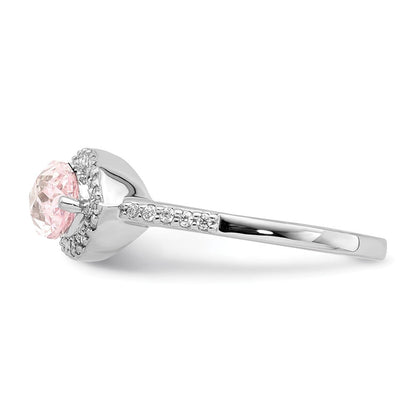 Sterlingsilber Rhodiniert 10x5 Rosa Marquise Zirkonia Ring