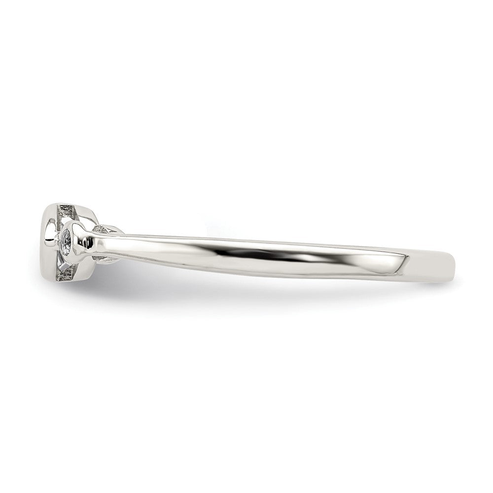 Sterlingsilber Rhodiniert Poliert Aquamarin/white Topas Ring