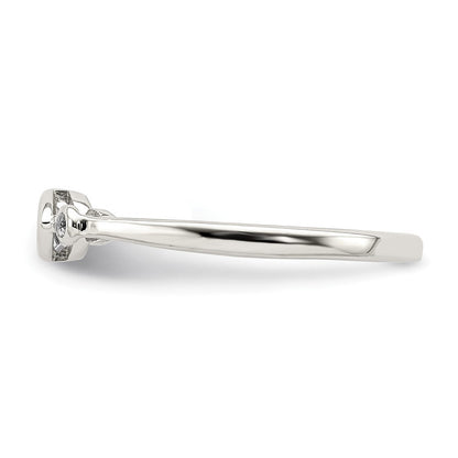 Sterlingsilber Rhodiniert Poliert Aquamarin/white Topas Ring