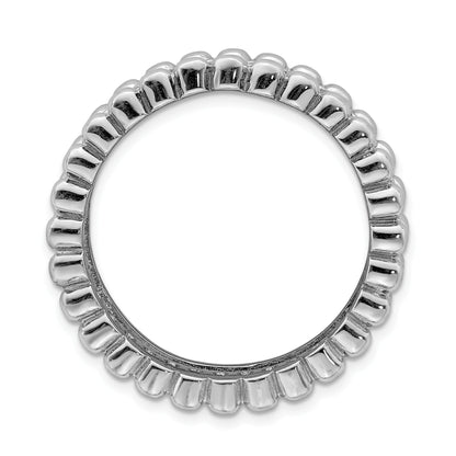 Sterlingsilber Rhodiniert Zirkonia Ring