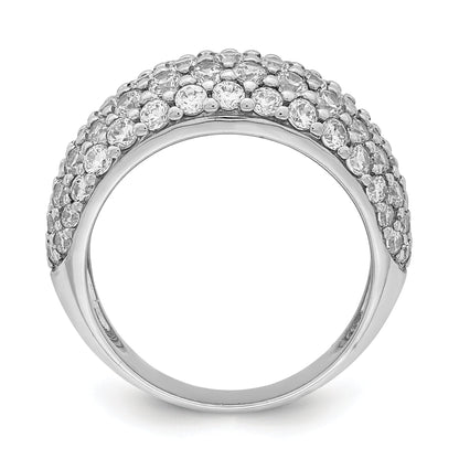 Sterlingsilber Rhodiniert Zirkonia Ring (size 7 Nur)
