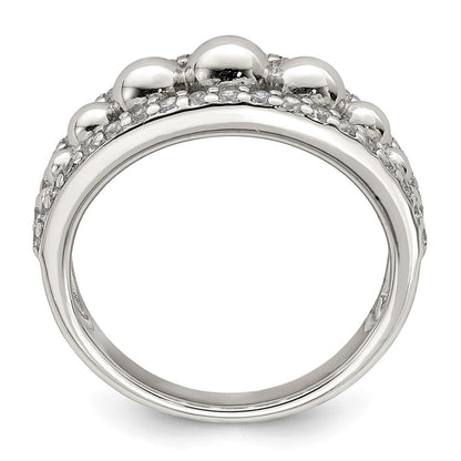 Sterlingsilber Zirkonia Perlen Ring