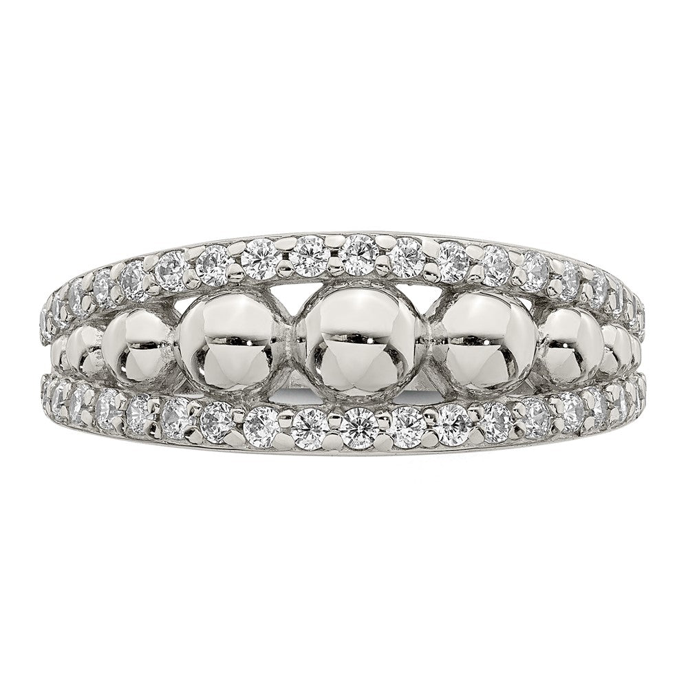 Sterlingsilber Zirkonia Perlen Ring