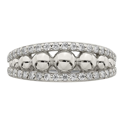Sterlingsilber Zirkonia Perlen Ring