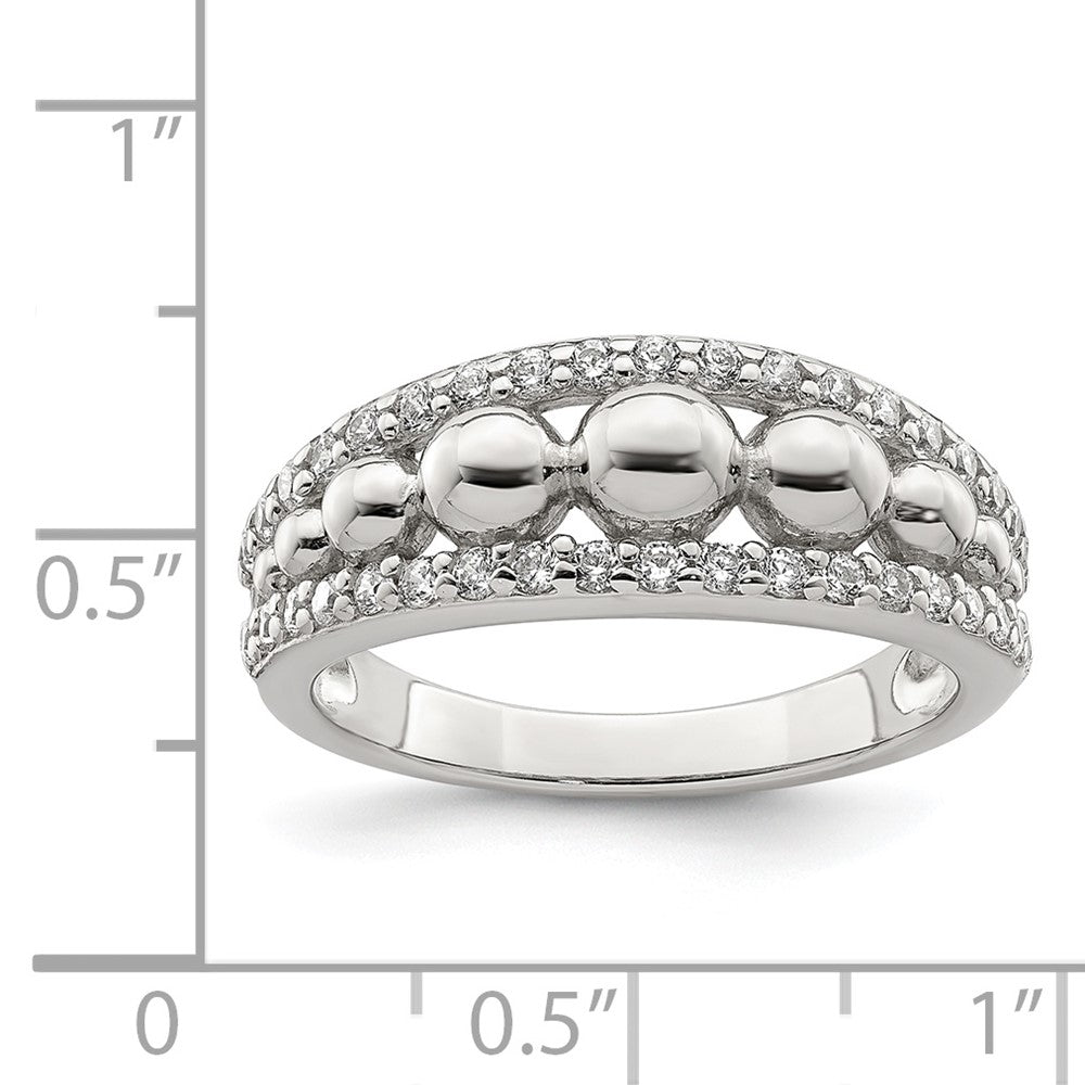 Sterlingsilber Zirkonia Perlen Ring