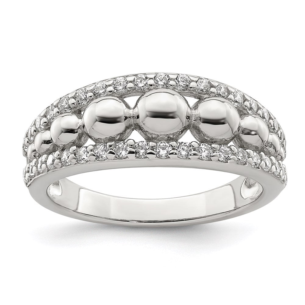 Sterlingsilber Zirkonia Perlen Ring