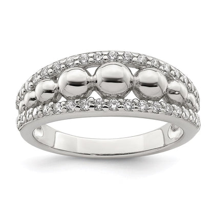 Sterlingsilber Zirkonia Perlen Ring