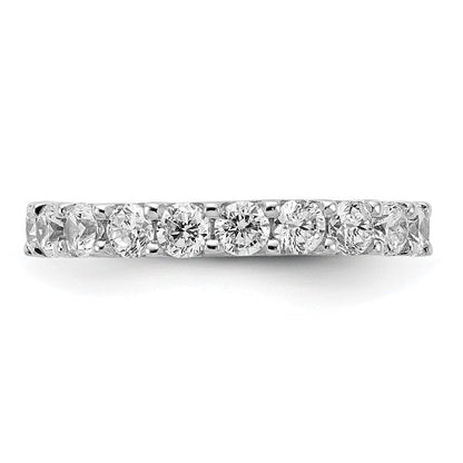 Sterlingsilber Schimmernd Rhodiniert 3mm Zirkonia 20 Stein Memoire Ring