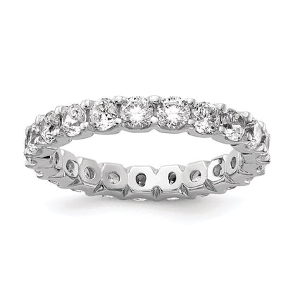 Sterlingsilber Schimmernd Rhodiniert 3mm Zirkonia 20 Stein Memoire Ring