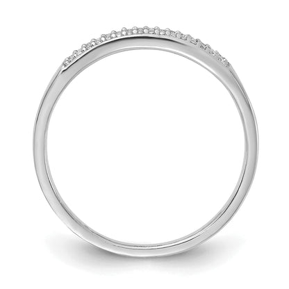 Sterlingsilber Prizma Rhodiniert Bunt Baguette und Weiß Zirkonia Ring