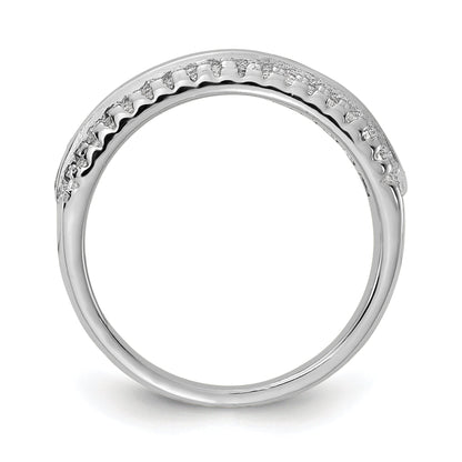 Sterlingsilber Prizma Rhodiniert Kanalfassung Set Bunt und Weiß Zirkonia Ring