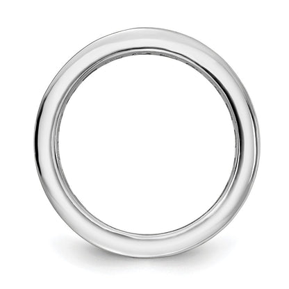 Sterlingsilber Prizma Rhodiniert Kanalfassung Set Bunt Zirkonia Memoire Ring
