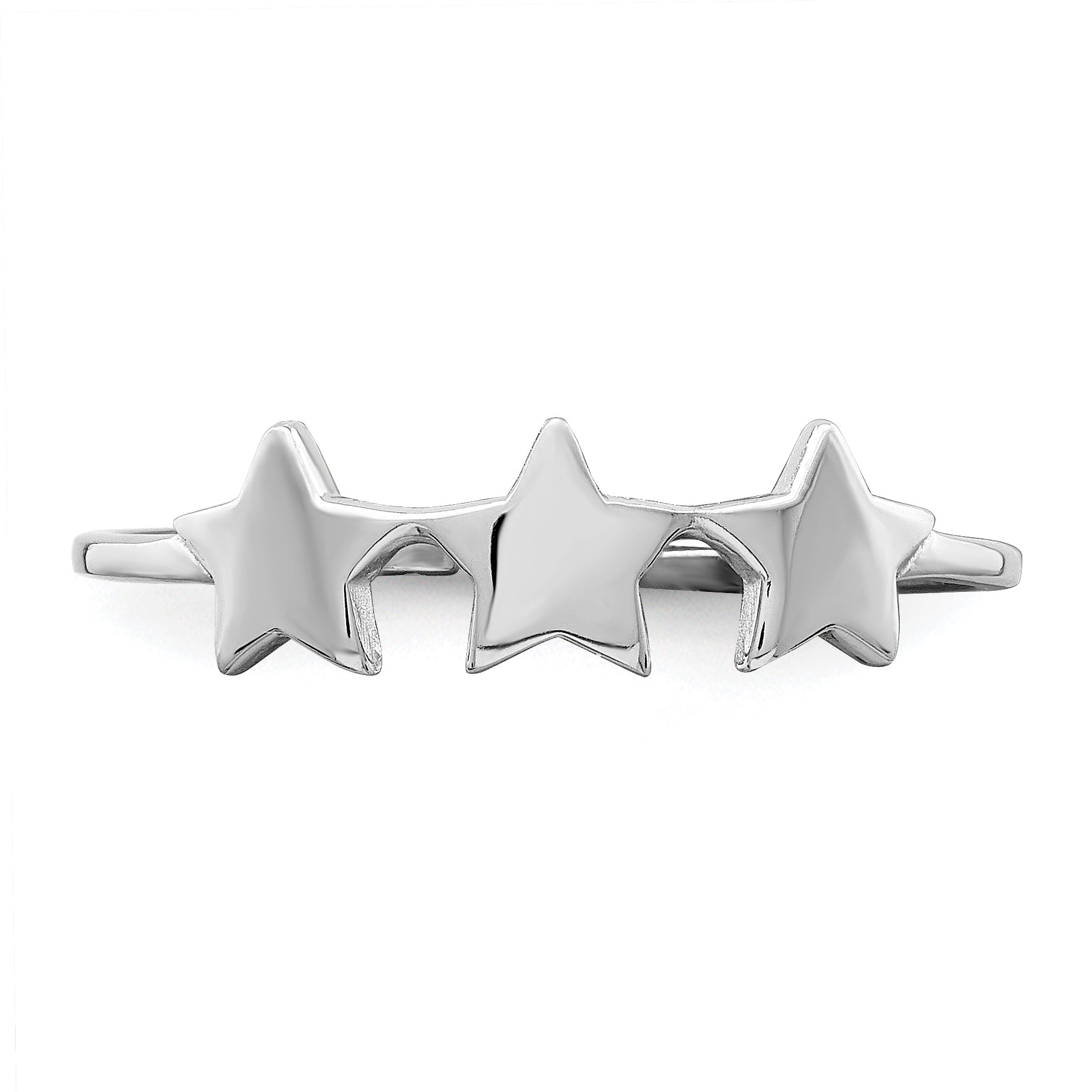 Sterlingsilber Rhodiniert Sterne Verstellbar Ring