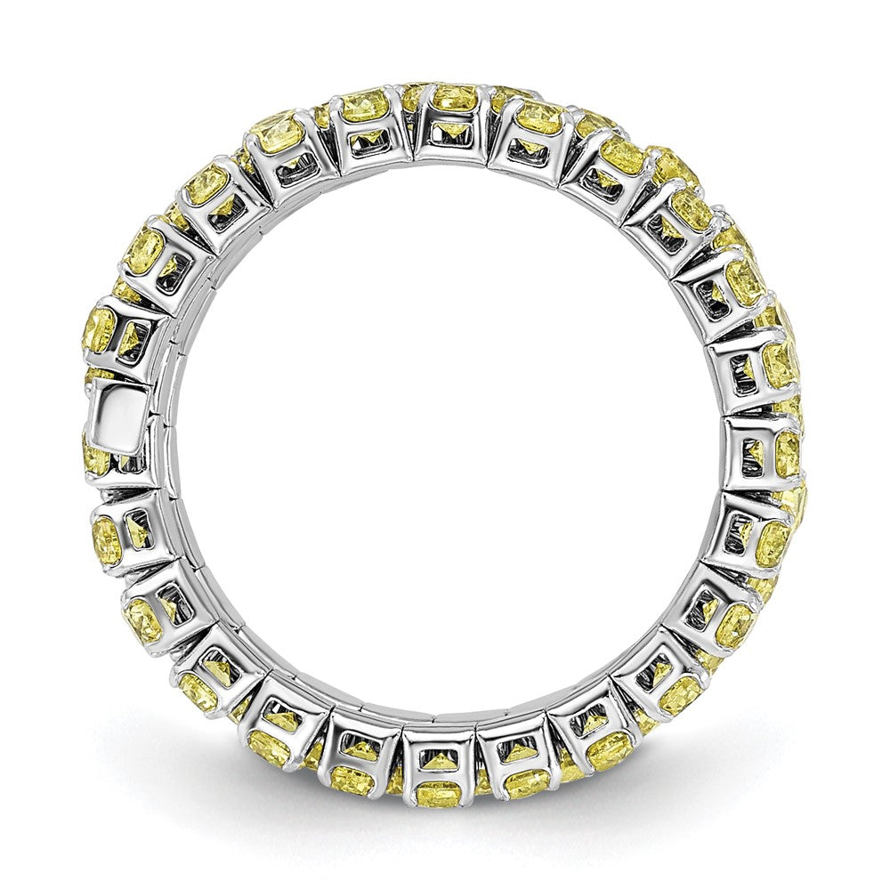 Sterlingsilber Rhodiniert November Gelb Zirkonia Verstellbar Ring