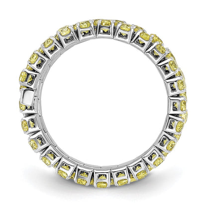 Sterlingsilber Rhodiniert November Gelb Zirkonia Verstellbar Ring