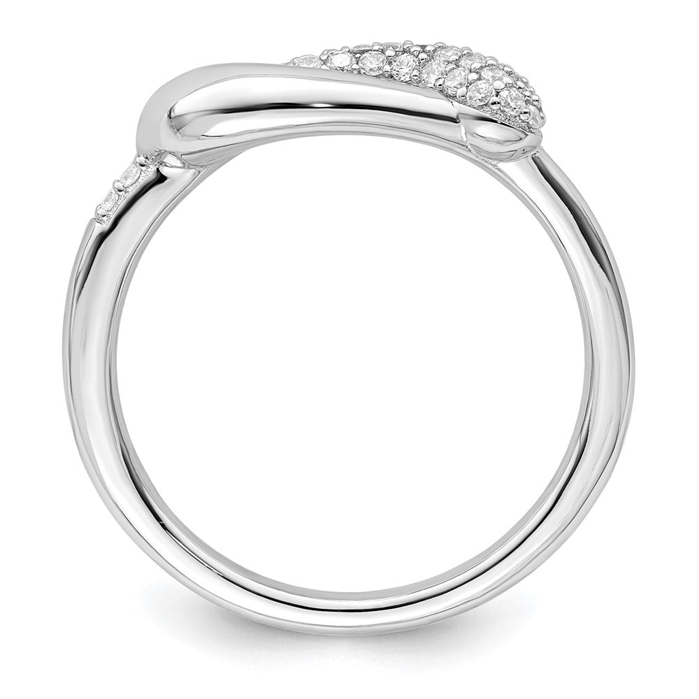 Sterlingsilber Rhodiniert Zirkonia Fantasie Ring