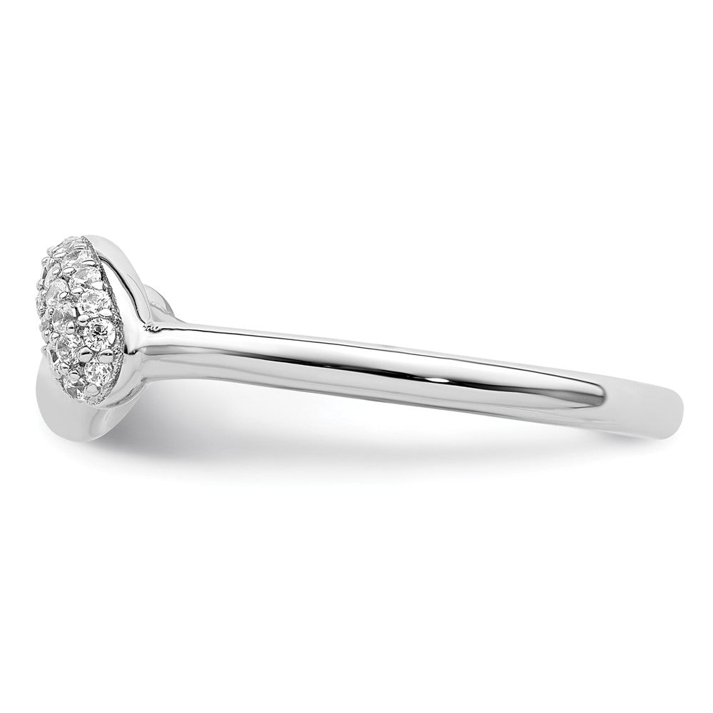 Sterlingsilber Rhodiniert Zirkonia Fantasie Ring